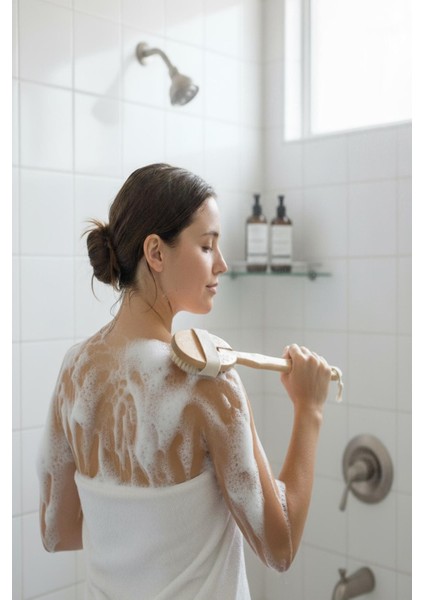 Organik At Kılı Banyo Fırçası – Orijinal Doğal At Kılı Duş ve Banyo Fırçası