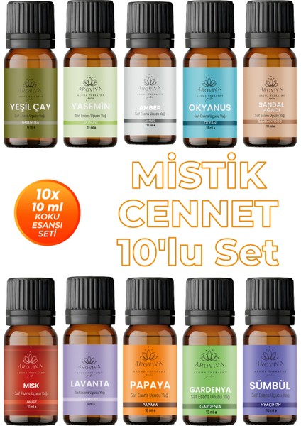Mistik Cennet 10'lu Set Oda Kokusu Esansı - Derin Huzur (10X10ML)