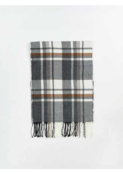 Yeni Sezon Püskül Detaylı Ekose Desenli Erkek Atkı fiyatları