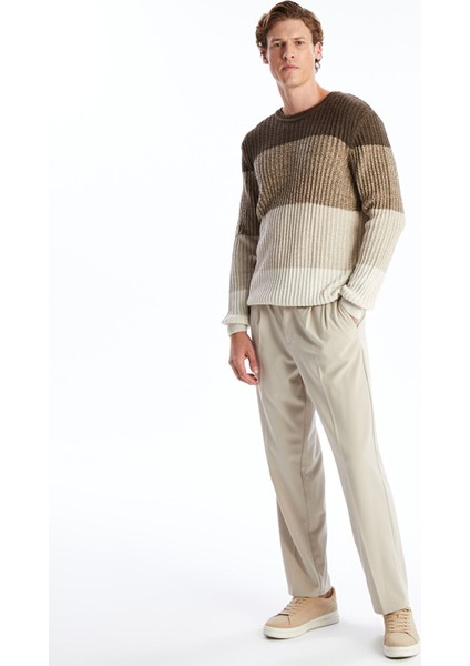 Yeni Sezon Bisiklet Yaka Uzun Kollu Renk Bloklu Erkek Triko Kazak fiyatları