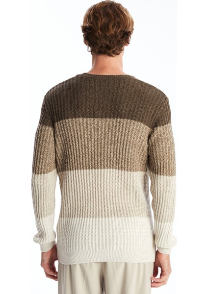 Yeni Sezon Bisiklet Yaka Uzun Kollu Renk Bloklu Erkek Triko Kazak fırsatları