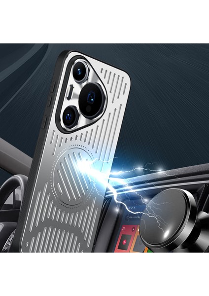 Huawei Pura 70 Ultra Kılıfı, Manyetik Metal Isı Dağıtıcı Koruyucu Kılıf-Siyah (Yurt Dışından) fırsatları