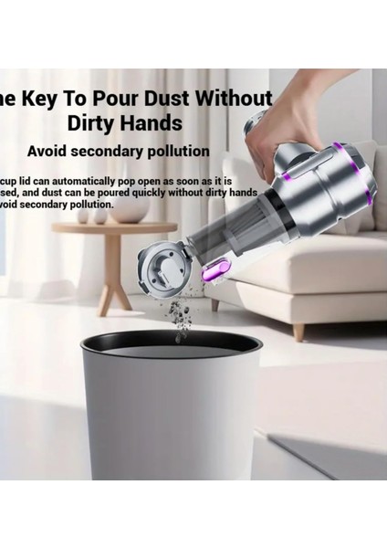Kablosuz Taşınabilir Şarjlı Vakum Süpürge Oto-Ofis-Ev Temizliği 20000PA indirimleri