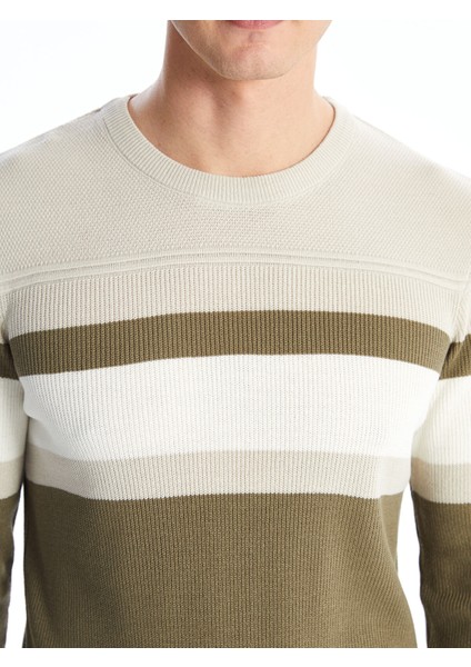 Yeni Sezon Bisiklet Yaka Uzun Kollu Renk Bloklu Erkek Triko Kazak modelleri