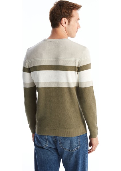 Yeni Sezon Bisiklet Yaka Uzun Kollu Renk Bloklu Erkek Triko Kazak fırsatları