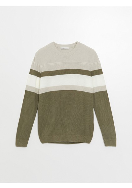 Yeni Sezon Bisiklet Yaka Uzun Kollu Renk Bloklu Erkek Triko Kazak indirimleri