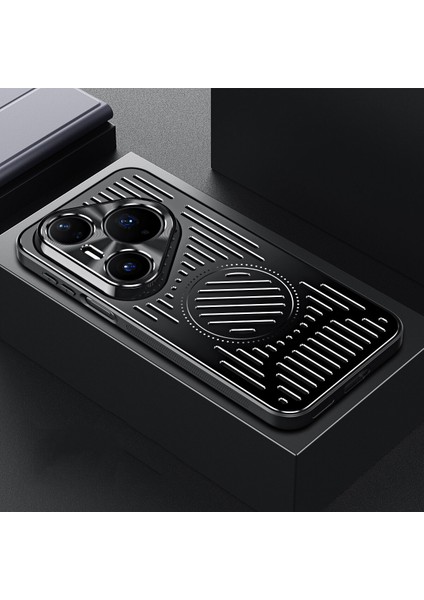 Huawei Pura 80 Pro Kılıfı, Manyetik Metal Isı Dağıtıcı Koruyucu Kılıf-Siyah (Yurt Dışından)