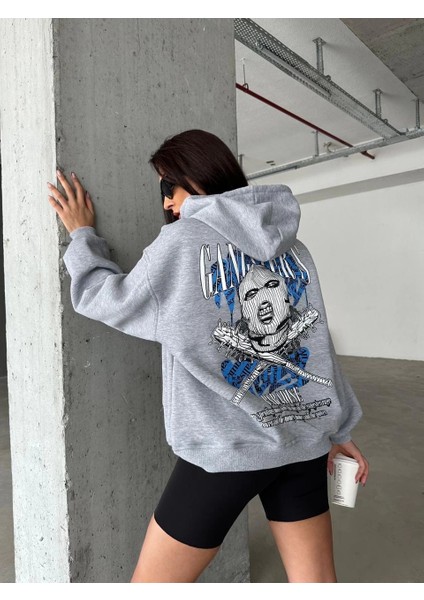 Lvsqvr 3 Iplik Şardonlu Oversize Kafa Baskılı Sweat Gri (Beden: M) fırsatları