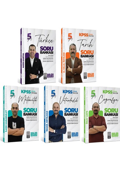 2026 Kpss Genel Yetenek Kültür 5yüz Tüm Dersler Soru Bankası Tamamı Çözümlü Retro Yayınları