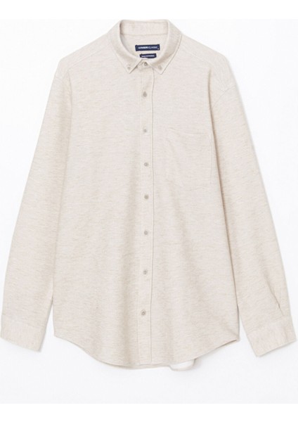 Yeni Sezon Regular Fit Uzun Kollu Armürlü Erkek Gömlek indirimleri