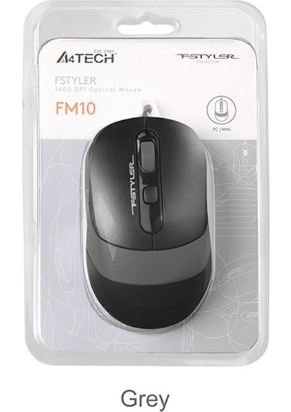 A4 Tech FM10 USB Fstyler Gri Optik 1600 Dpı Mouse