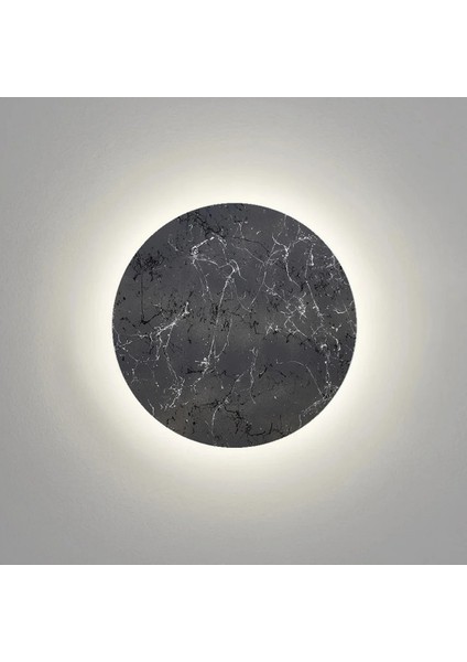 Mindelo Yuvarlak 22 cm LED Desenli Duvar Aplik