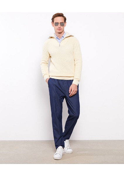 Yeni Sezon Dik Yaka Uzun Kollu Erkek Triko Kazak