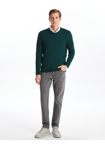 Yeni Sezon V Yaka Uzun Kollu Erkek Triko Kazak fiyatları