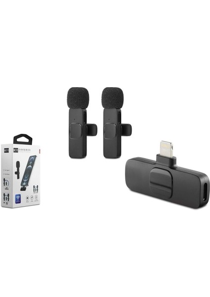 HDX2784 Kablosuz Çift Yaka Mikrofonlu Lighting Hassas 20 Metre Erişilebilir