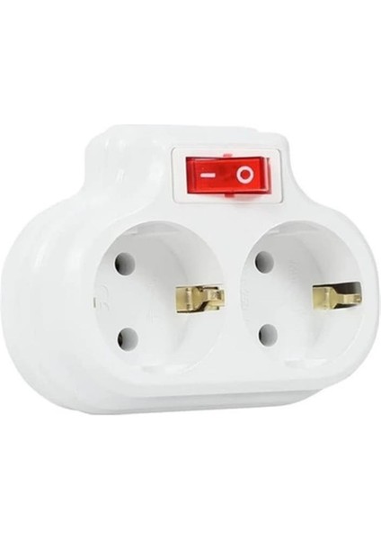 Topraklı 2li Anahtarlı Topraklı Fiş, Priz 001 170 0330 07 0000