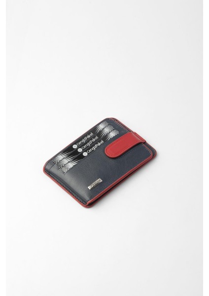 Hakiki Deri Minimalist Kartlık – 2521 - Lacivert/kırmızı fiyatları