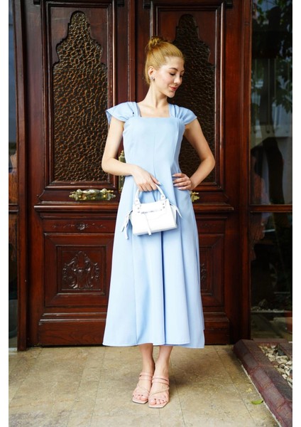 Lvsqvr U Yaka Prenses Elbise Mavi S255101 (Beden: M) indirimleri