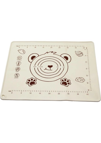 Ieg® Di̇kdörtgen 40X50CM Renkli̇ Si̇li̇kon Hamur Mati Ölçek Çi̇zi̇mli̇ 240GR (4887)