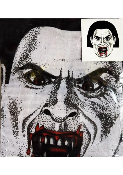 Ieg® Yüze Yapışan Kafaya Tam Geçmeli Streç Kanlı Vampir Maske Bez Maske 2-2 (4887)