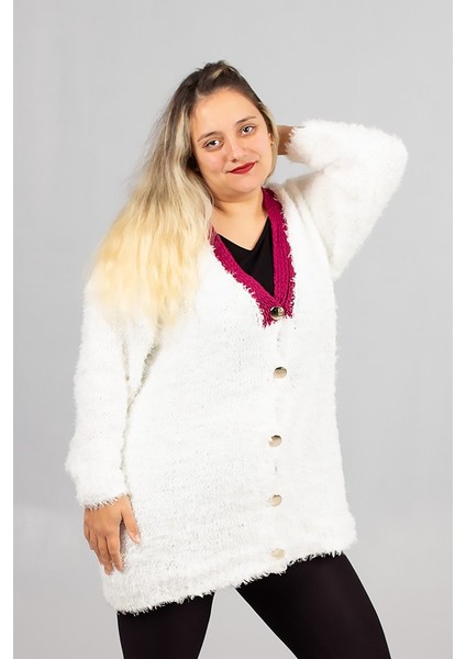 Sakallı Triko Oversize Hırka – Yumuşacık Doku, Rahat Oversize Kalıp, Şık Kış Stili modelleri