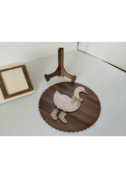 Öğretmenler Günü Hediyesi 2’li Ahşap Set – Ayaklı Biblo Çerçeve (19×12) + Ahşap Dekoratif Tablo (19 Cm) Masa Üstü Şık Hediye Seti – Doğal Masa Üstü Hediye - Öğretmenler Günü Hediyesi modelleri