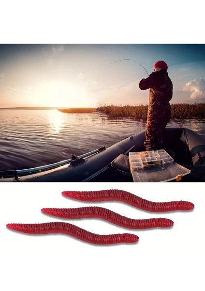 20 Adet Kokulu Silikon Balık Yemi Gerçek Görünümlü Suni Yapay Solucan fiyatları