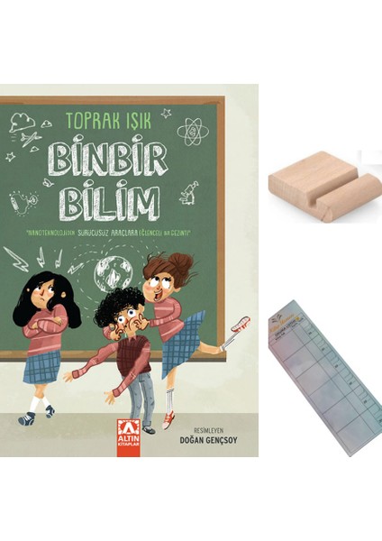 Binbir Bilim / Toprak Işık / 5. ve 6. Sınıf /10-12 Yaş Hikaye + Tablet Tutucu+Takip Ayracı