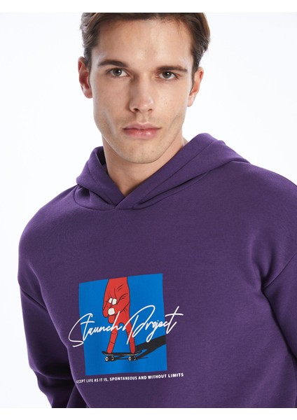 Yeni Sezon Uzun Kollu Baskılı Erkek Kalın Hoodie fiyatları