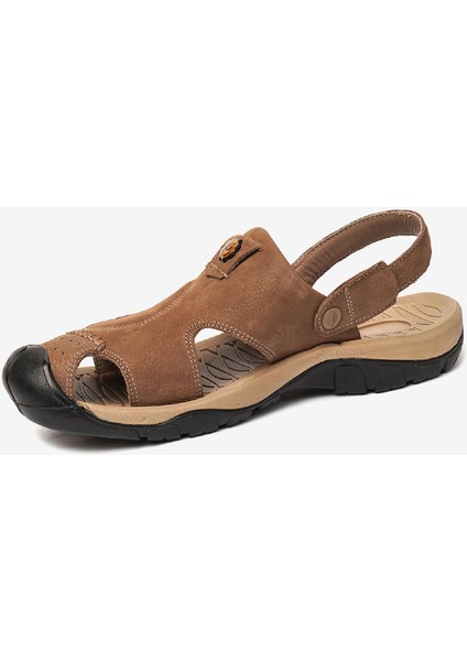 Erkek Kum Hakiki Deri Sandalet 4Y1CS14631