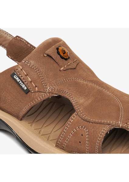 Erkek Kum Hakiki Deri Sandalet 4Y1CS14631