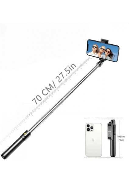 Cep Telefonu Tripod Standı Manyetik Selfie Sopa Bluetooth Uzaktan Kumandalı fırsatları