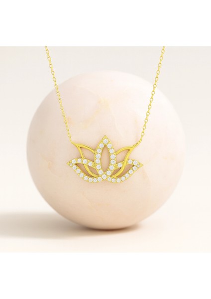 14 Ayar Altın Lotus Çiçeği Kolye fiyatları