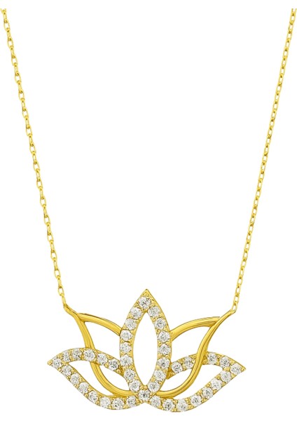 14 Ayar Altın Lotus Çiçeği Kolye indirimleri