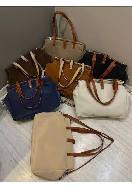 Kadın Omuz Çantası Büyük ve Çok Bölmeli Kullanışlı Su Geçirmez Tarz Çanta