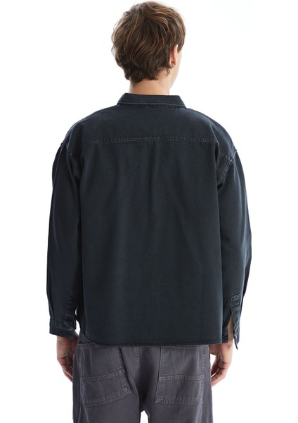 Yeni Sezon Rahat Kalıp Uzun Kollu Gabardin Erkek Gömlek Ceket fırsatları