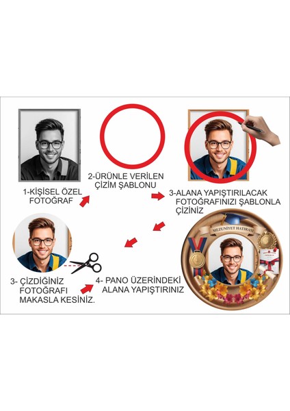 14X14 cm Uv Baskılı Mezuniyet Erkek Fotoğraf Çerçevesi V3 Mdf Malzemeden modelleri