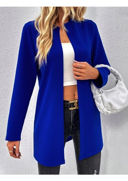 Kadın Uzun Kollu Önü Açık Uzun Modal Ceket indirimleri
