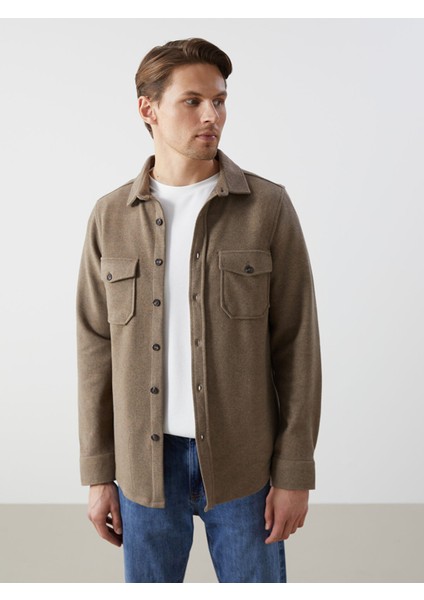 Yeni Sezon Regular Fit Uzun Kollu Erkek Gömlek Ceket