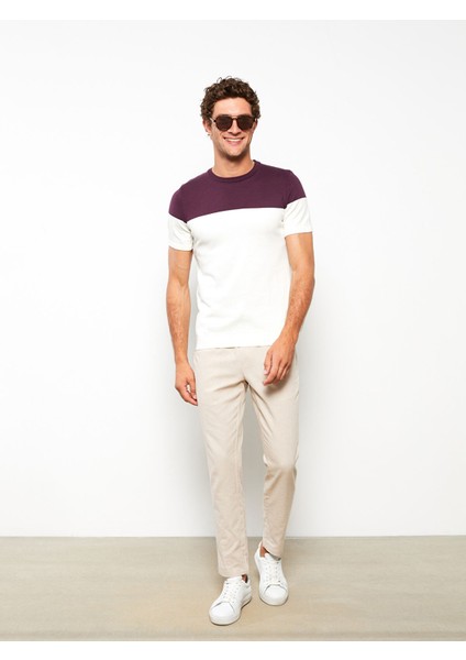 Yeni Sezon Bisiklet Yaka Kısa Kollu Renk Bloklu Erkek Triko Kazak fiyatları