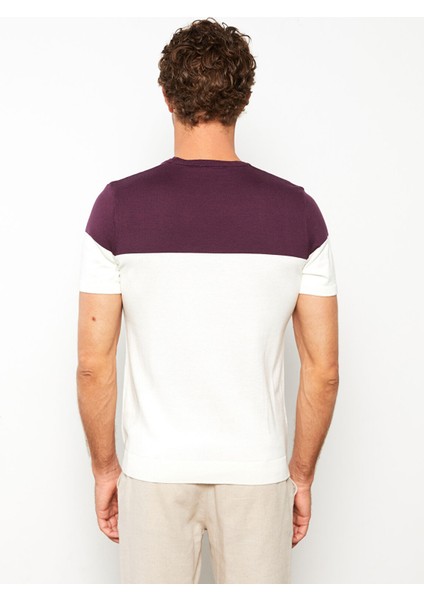 Yeni Sezon Bisiklet Yaka Kısa Kollu Renk Bloklu Erkek Triko Kazak indirimleri