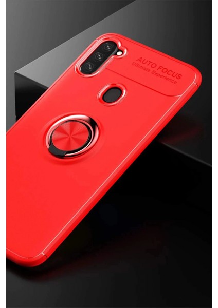 Samsung Galaxy A11 Kılıf Range Yüzüklü Silikon - Kırmızı fiyatları