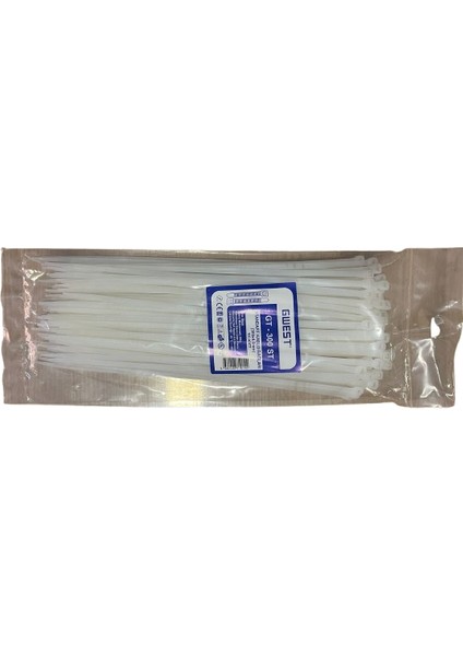 GT-300 St Standart Kablo Bagları 300X4,8MM 100 Adet Beyaz