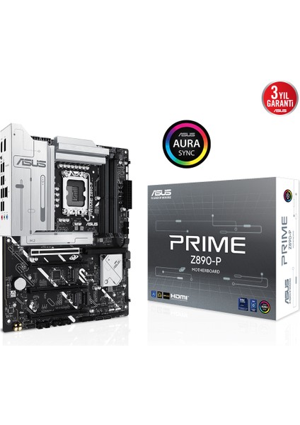 Asus Prıme Z890-P 4x Ddr5 Dp/hdmı 4x M.2 1x 2.5glan Usb4 1851P Anakart