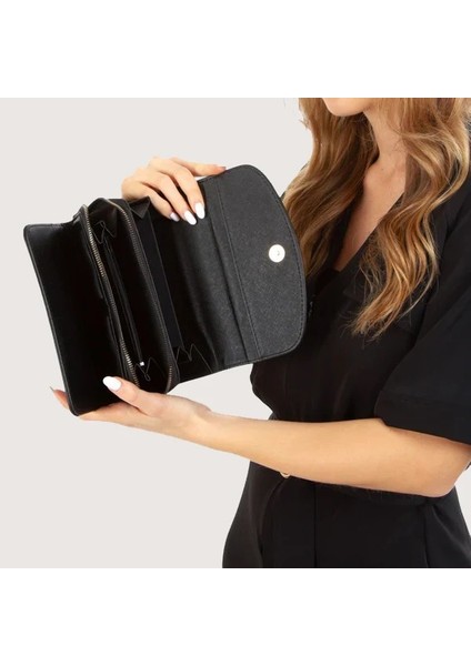 3 Bölmeli Kadın Cüzdanı Siyah modelleri