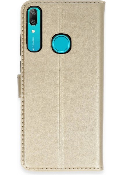 Ieg Huawei Y6 Prime Kılıf Trend S Plus Kapaklı Kılıf - Gold