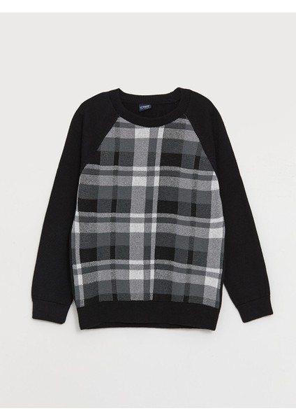 Yeni Sezon Bisiklet Yaka Ekose Uzun Kollu Erkek Çocuk Triko Kazak fırsatları