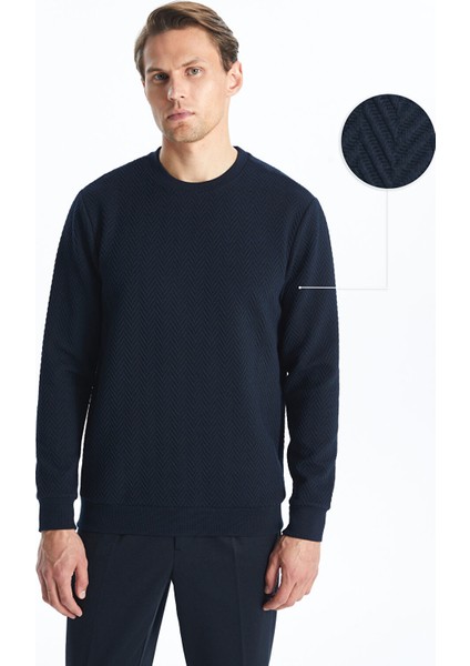 Yeni Sezon Bisiklet Yaka Uzun Kollu Erkek Sweatshirt