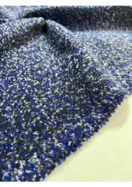 Gece Mavisi Rengi Teddy Peluş Kumaş Yün Pamuk Karışımı Çift En 150 cm Kaban Ceket Yelek Tüvit fırsatları