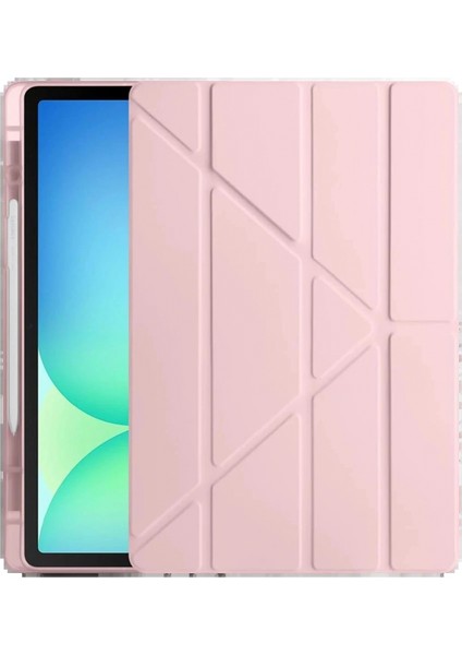 Ieg iPad Pro 13 (2024) Kılıf Kalemlikli Hugo Tablet Kılıfı - Rose Gold modelleri